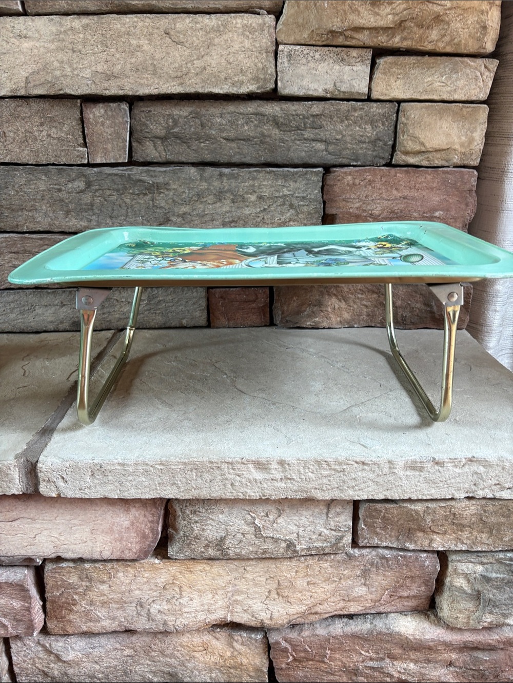 Vintage 1980s Ross Avidon cat metal lap tray - Picture 9 of 11